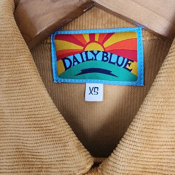 AG Adriano Goldschmied Flacky The Trucker Corduroy Jacket Mud Mustard NWT XS - Picture 10 of 16